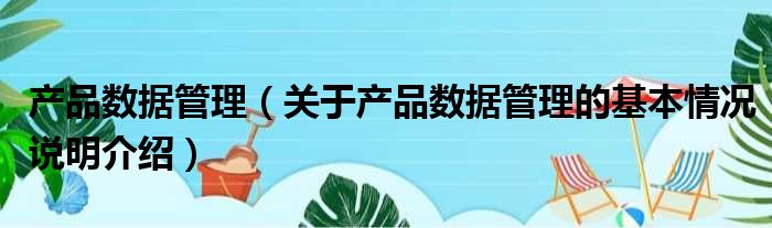 产品数据管理（关于产品数据管理的基本情况说明介绍）