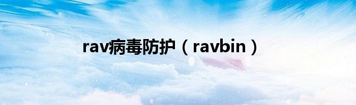  rav病毒防护（ravbin）