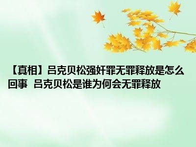 【真相】吕克贝松强奸罪无罪释放是怎么回事  吕克贝松是谁为何会无罪释放