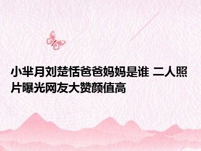 小芈月刘楚恬爸爸妈妈是谁 二人照片曝光网友大赞颜值高