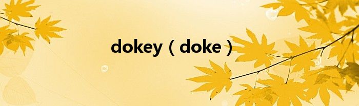  dokey（doke）