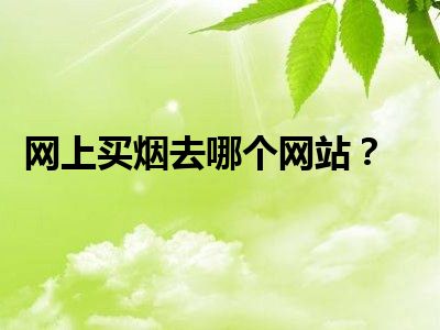 网上买烟去哪个网站？