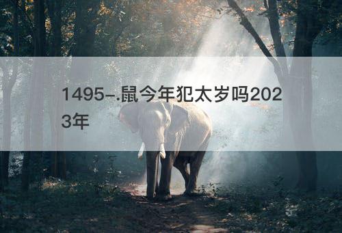 鼠今年犯太岁吗2023年