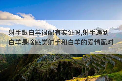 射手跟白羊很配有实证吗,射手遇到白羊是啥感觉射手和白羊的爱情配对