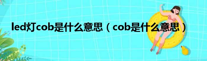 led灯cob是什么意思（cob是什么意思）