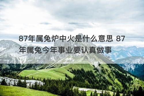 87年属兔炉中火是什么意思 87年属兔今年事业要认真做事