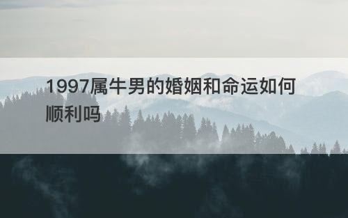 1997属牛男的婚姻和命运如何 顺利吗