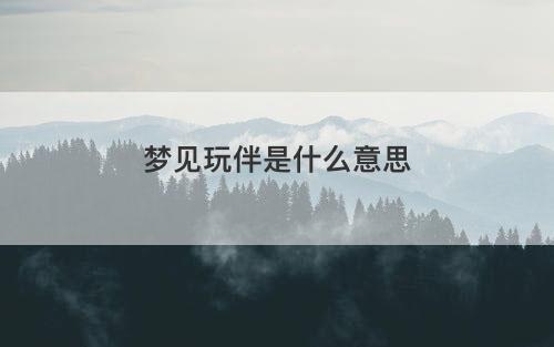 梦见玩伴是什么意思