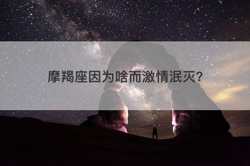 摩羯座因为啥而激情泯灭？