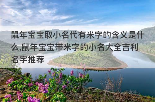 鼠年宝宝取小名代有米字的含义是什么 鼠年宝宝带米字的小名大全吉利名字推荐