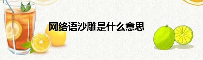 网络语沙雕是什么意思