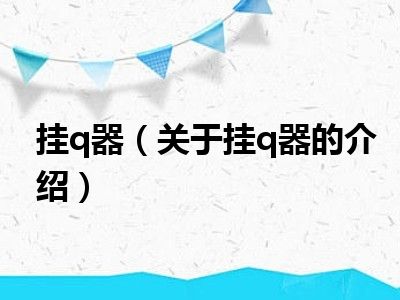 挂q器（关于挂q器的介绍）