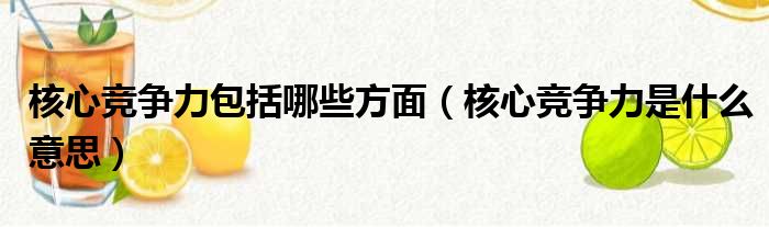 核心竞争力包括哪些方面（核心竞争力是什么意思）