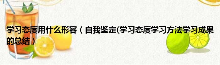 学习态度用什么形容（自我鉴定(学习态度学习方法学习成果的总结）