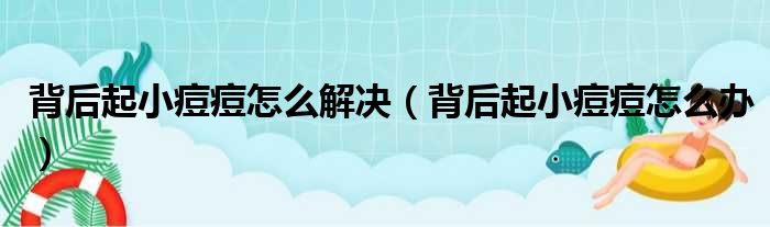 背后起小痘痘怎么解决（背后起小痘痘怎么办）