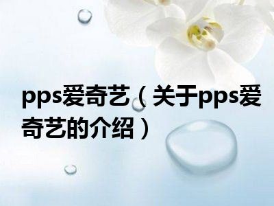 pps爱奇艺（关于pps爱奇艺的介绍）