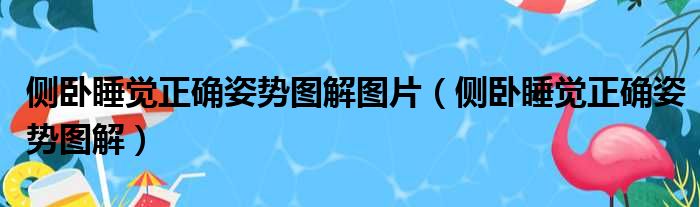 侧卧睡觉正确姿势图解图片（侧卧睡觉正确姿势图解）