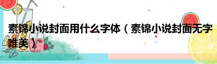 素锦小说封面用什么字体（素锦小说封面无字唯美）