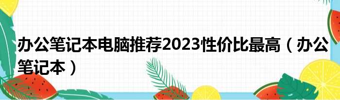 办公笔记本电脑推荐2023性价比最高（办公笔记本）