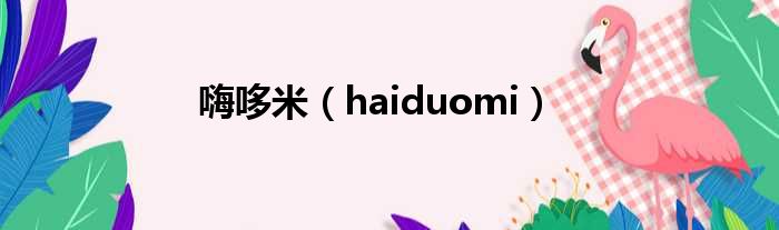 嗨哆米（haiduomi）