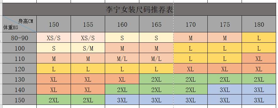 运动短裤尺码对照表插图(1)