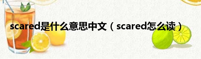 scared是什么意思中文（scared怎么读）