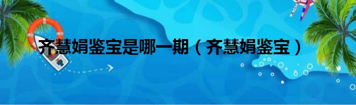 齐慧娟鉴宝是哪一期（齐慧娟鉴宝）