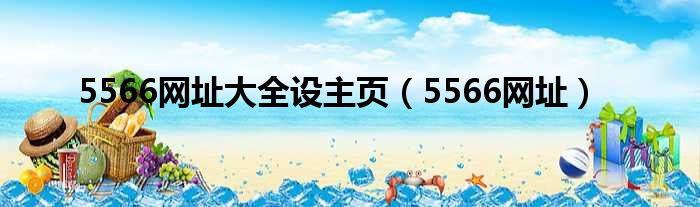 5566网址大全设主页（5566网址）