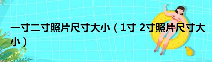 一寸二寸照片尺寸大小（1寸 2寸照片尺寸大小）