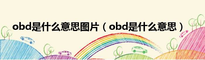 obd是什么意思图片（obd是什么意思）