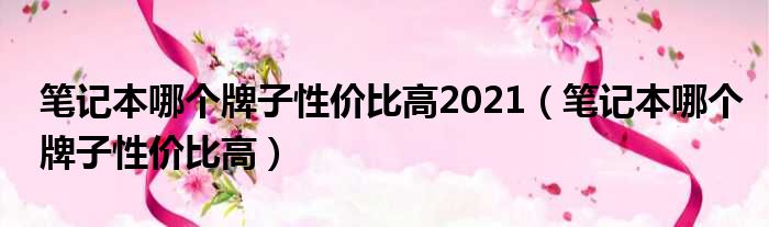 笔记本哪个牌子性价比高2021（笔记本哪个牌子性价比高）