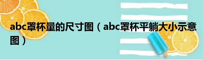 abc罩杯量的尺寸图（abc罩杯平躺大小示意图）