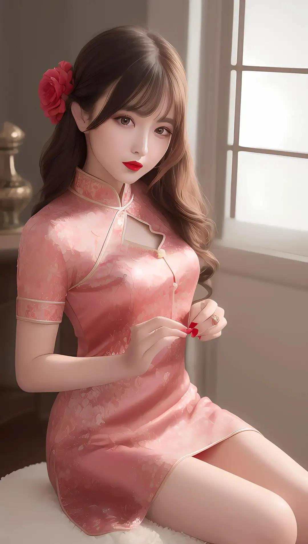 红色的服装插图(1)