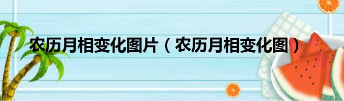 农历月相变化图片（农历月相变化图）