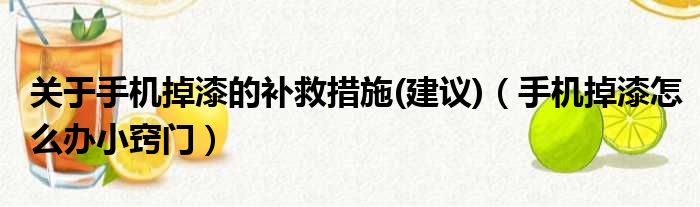 关于手机掉漆的补救措施(建议)（手机掉漆怎么办小窍门）