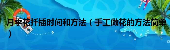 月季花扦插时间和方法（手工做花的方法简单）