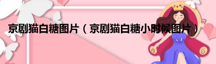 京剧猫白糖图片（京剧猫白糖小时候图片）