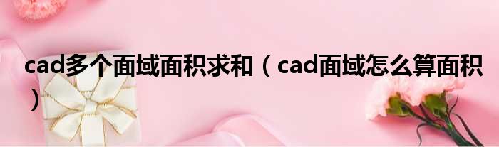 cad多个面域面积求和（cad面域怎么算面积）