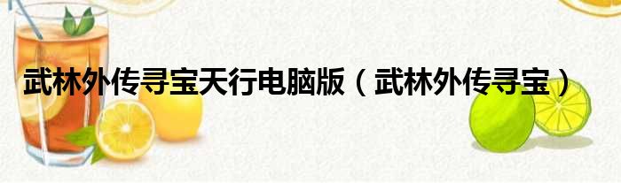 武林外传寻宝天行电脑版（武林外传寻宝）