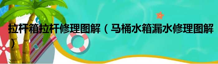 拉杆箱拉杆修理图解（马桶水箱漏水修理图解）