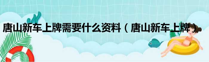 唐山新车上牌需要什么资料（唐山新车上牌）