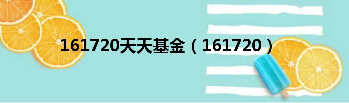 161720天天基金（161720）