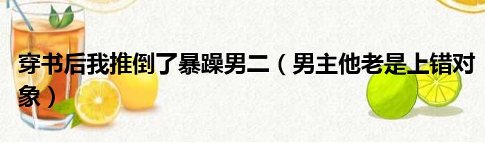 穿书后我推倒了暴躁男二（男主他老是上错对象）