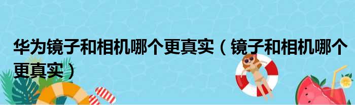 华为镜子和相机哪个更真实（镜子和相机哪个更真实）