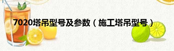 7020塔吊型号及参数（施工塔吊型号）