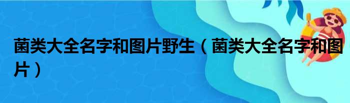 菌类大全名字和图片野生（菌类大全名字和图片）