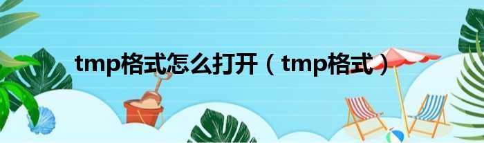 tmp格式怎么打开（tmp格式）