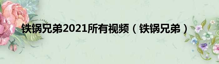 铁锅兄弟2021所有视频（铁锅兄弟）