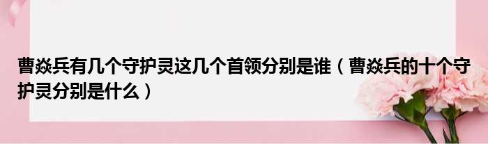 曹焱兵有几个守护灵这几个首领分别是谁（曹焱兵的十个守护灵分别是什么）