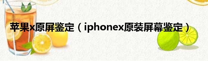 苹果x原屏鉴定（iphonex原装屏幕鉴定）